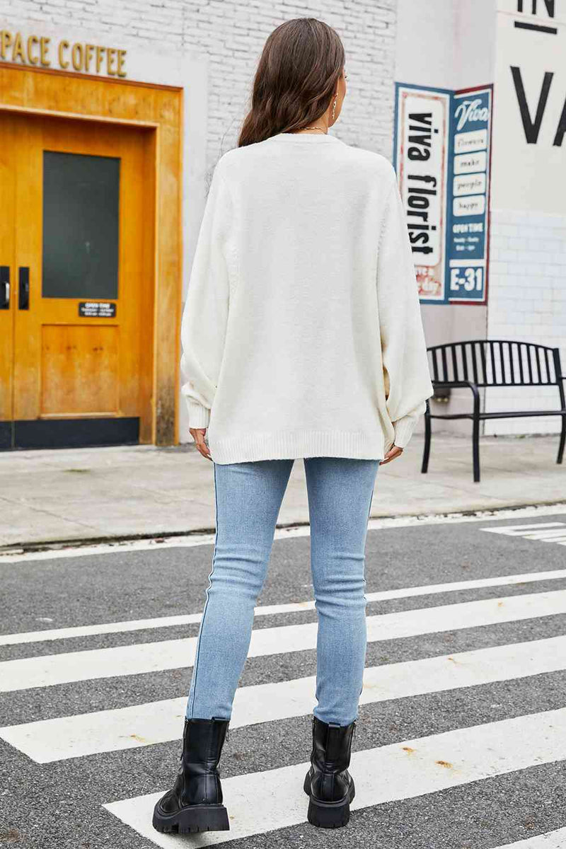 Mallie Round Neck Long Sleeve Sweater