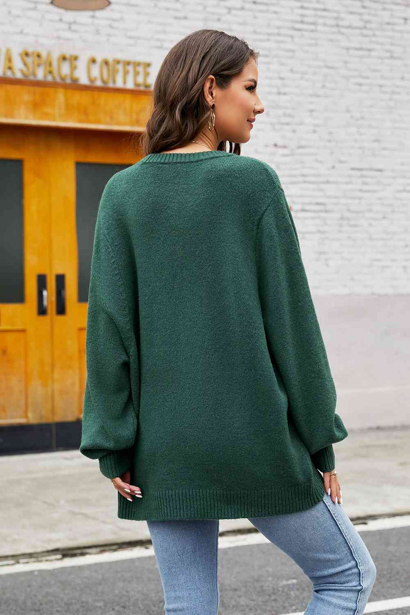 Mallie Round Neck Long Sleeve Sweater