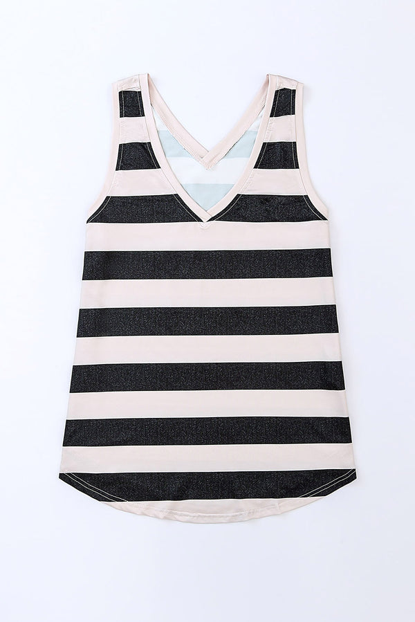 Terra Striped V-Neck Tank - Deal of the day!