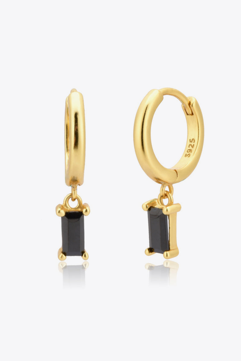 Adele Zircon Huggie Drop Earrings